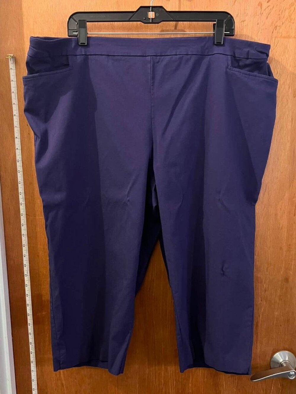 Size 3X(22/24W) - George - Navy Capri Pants - A Little Wear - W43"/L19"